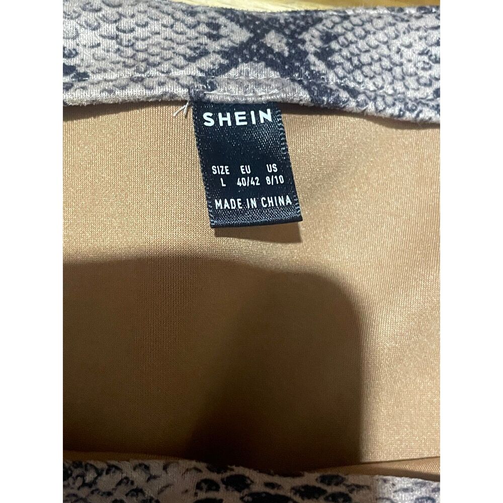Y2k Snakeskin Print Vented Mini Skirt Large - Picture 7 of 8